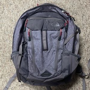 North Face Gray/Purple Surge Backpack